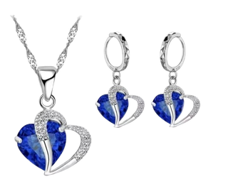 Conjunto Joyas Corazón Plata 925