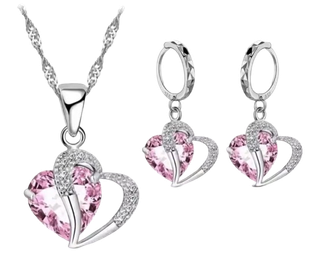 Conjunto Joyas Corazón Plata 925