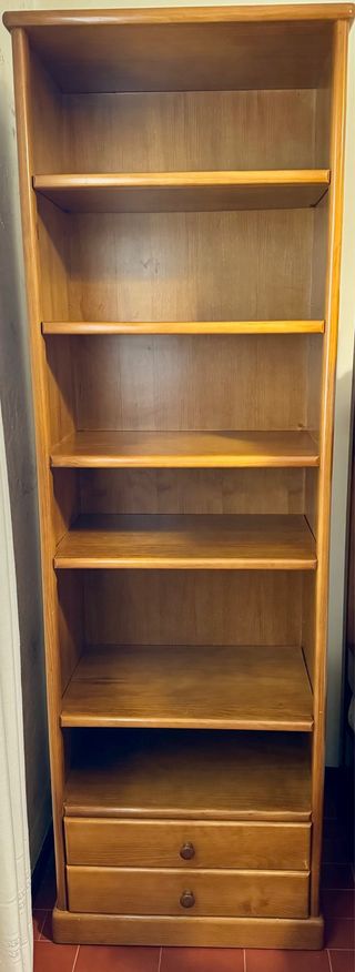 Estante alta madeira maciça