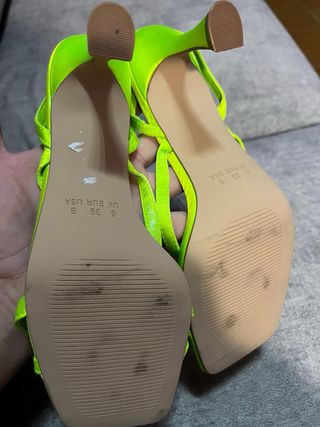 Tacones Primark Verde Neón Talla 39