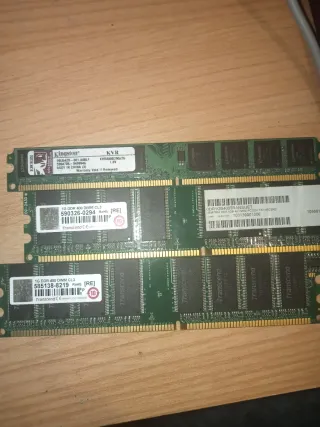 3x Tarjetas RAM Kingston y Transcend DDR
