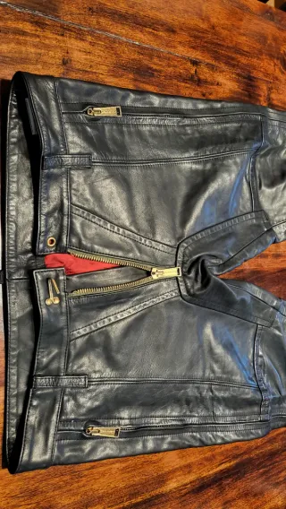 Pantalón Cuero Dsquared2 Negro hombre