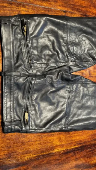 Pantalón Cuero Dsquared2 Negro hombre