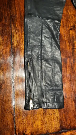 Pantalón Cuero Dsquared2 Negro hombre