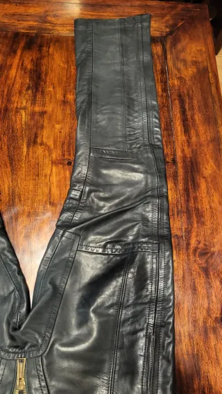 Pantalón Cuero Dsquared2 Negro hombre