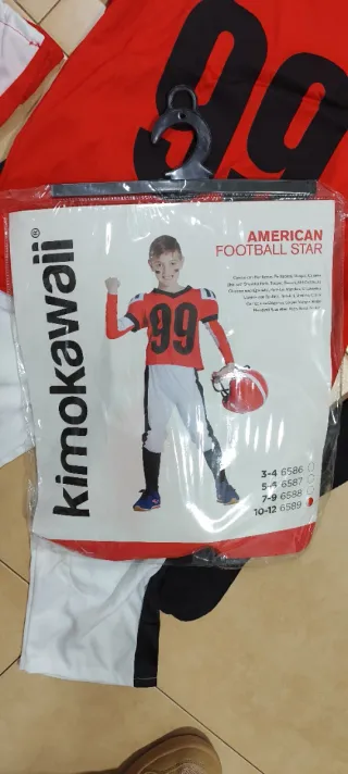 Disfraz de Fútbol Americano para Niño t 10-11