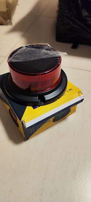 Baliza Solar Roja Carga USB