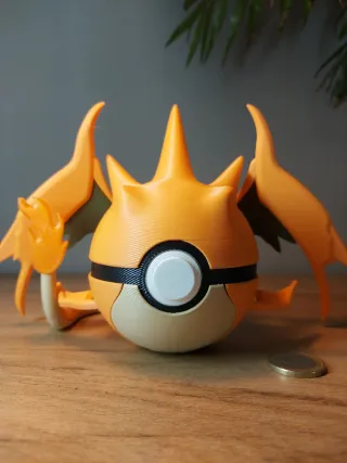 Mega Charizard Y inspired Poké Ball