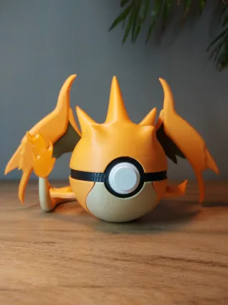 Mega Charizard Y inspired Poké Ball