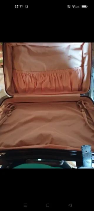 Juego de maletas de piel marron
