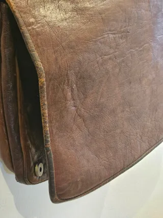 Bolso Cartera Cuero Marrón