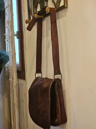 Bolso Cartera Cuero Marrón