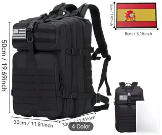 Mochila Táctica Negra 45L