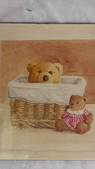 Pareja Cuadros Infantiles Vintage Ositos