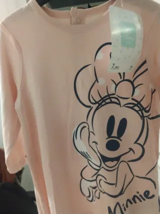 Pijama Disney Minnie Bebé Niña Rosa 9 Meses