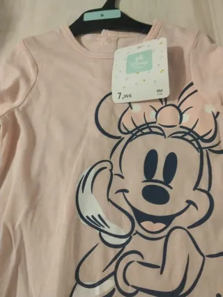 Pijama Disney Minnie Bebé Niña Rosa 9 Meses