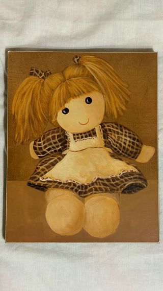 Set 2 Cuadros Infantiles Vintage Muñecas