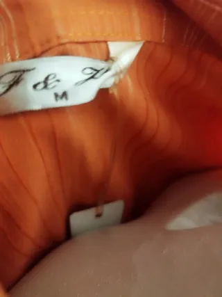 Camisa naranja rayas talla M