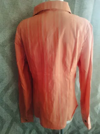 Camisa naranja rayas talla M