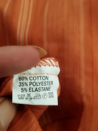 Camisa naranja rayas talla M