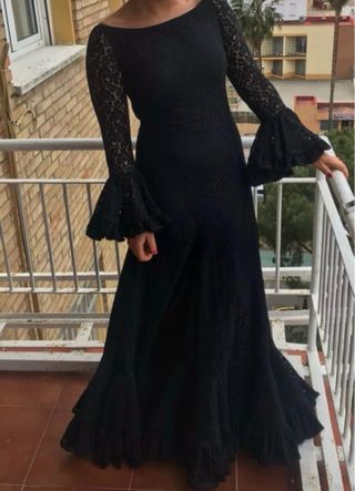 Traje Flamenca Encaje Negro Micaela Villa
