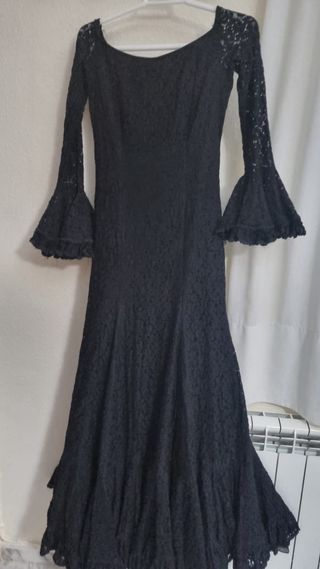 Traje Flamenca Encaje Negro Micaela Villa