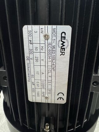 Motor Eléctrico Monofásico 3kW