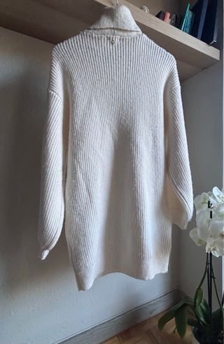 Vestido Guess punto cuello alto crema Talla XS