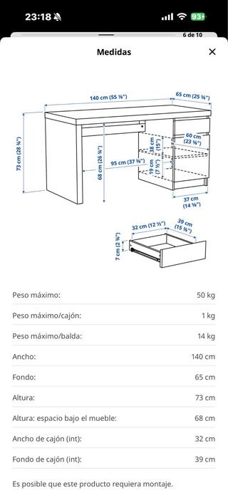 Escritorio Blanco Ikea