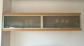 Vitrina Roble Doble Cristal Traslúcido