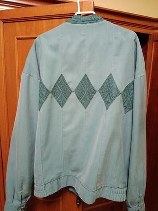 Chaqueta hombre verde azulado