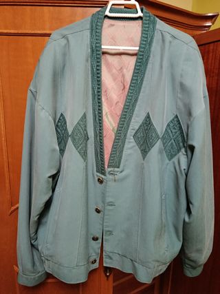 Chaqueta hombre verde azulado