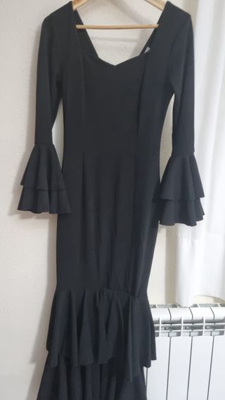 Traje Flamenca Negro Licra