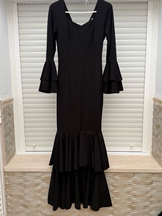 Traje Flamenca Negro Licra