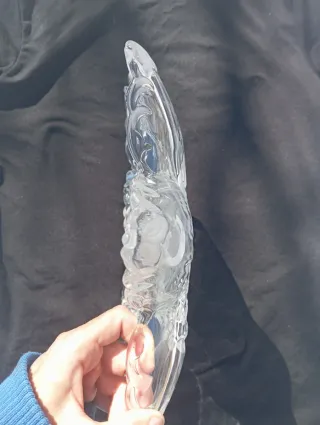 Plato estrella cristal Navidad relieve