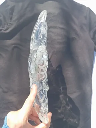 Plato estrella cristal Navidad relieve