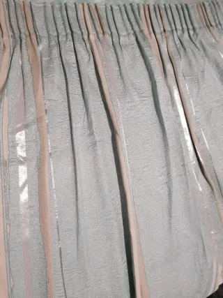 Cortinas Beige y Azul