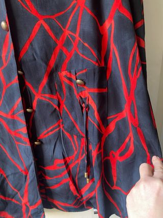 Blusa Chalou Talla 46 Azul y Roja