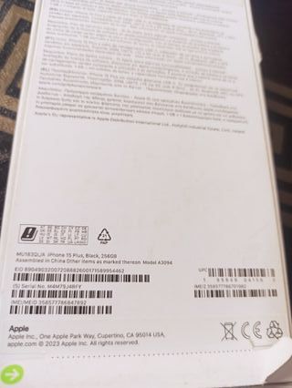 iPhone 15 Plus 256GB Negro Poco Uso