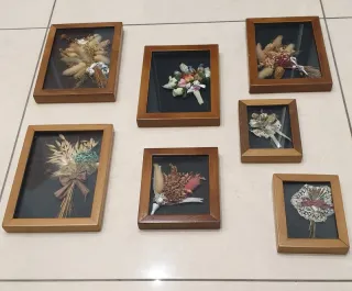Quadretti con fiori secchi