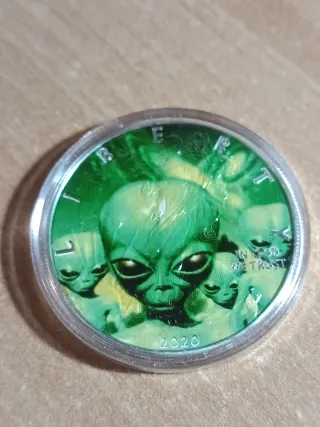 Onza Plata Alien Coloreada 2020