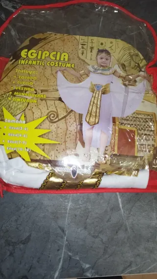 Disfraz Egipcia Infantil Talla 4-6 años