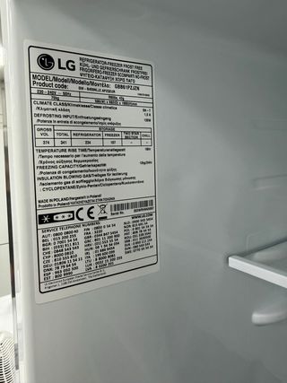 Nevera Combi LG 1.90m con garantía