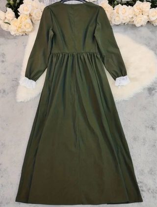 Vestido largo vintage con encaje