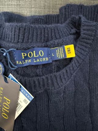 Jersey Polo Ralph Lauren Azul Cable Knit