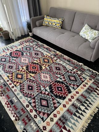 Alfombra Kilim Algodón Étnica 160x250 cm