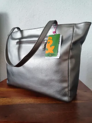 Bolso Shopper Fun&Basics Plateado