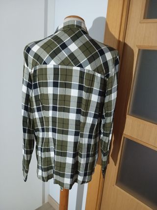 Camisa cuadros verde L