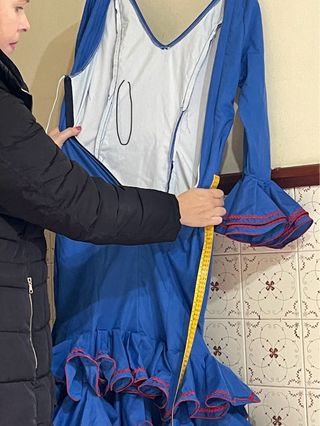 Traje de Flamenca Azul Talla 38/40