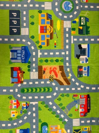 Alfombra infantil ciudad multicolor